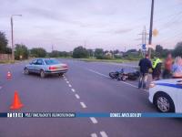 Авария в Гомеле: автомобилист не пропустил мотоцикл с ребенком