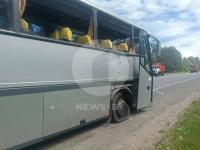 Под Брянском дрон попал в автобус с детской футбольной командой из Гомеля