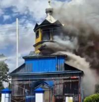 В Жабинковком районе сгорела деревянная церковь 18 века